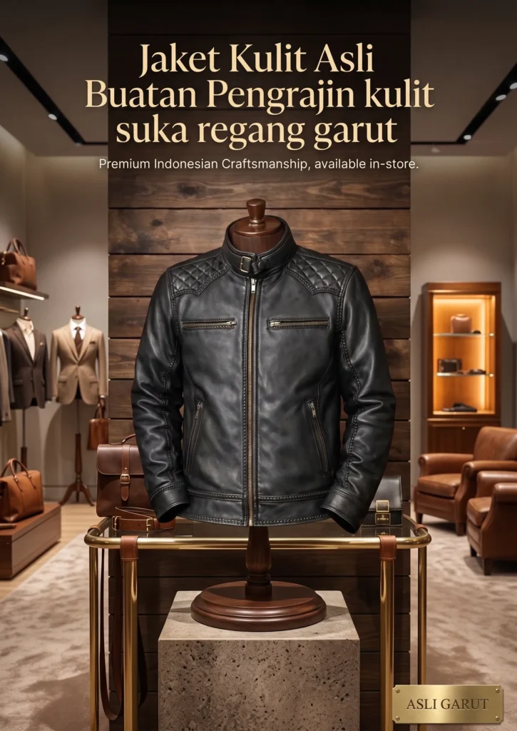 jaket kulit asli bahan kulit domba