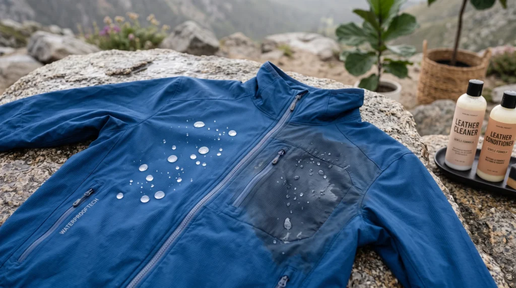 jaket waterproof bocor